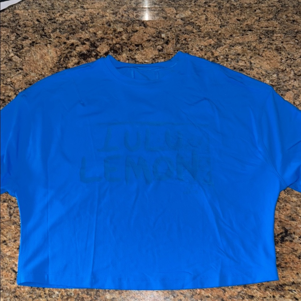 Never worn: Lululemon Ed Curtis Limited Edition Oversized Blue Women's Top